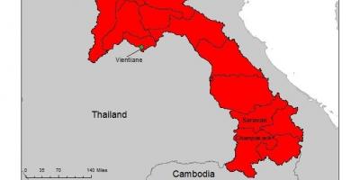 Karta Laos malarije 