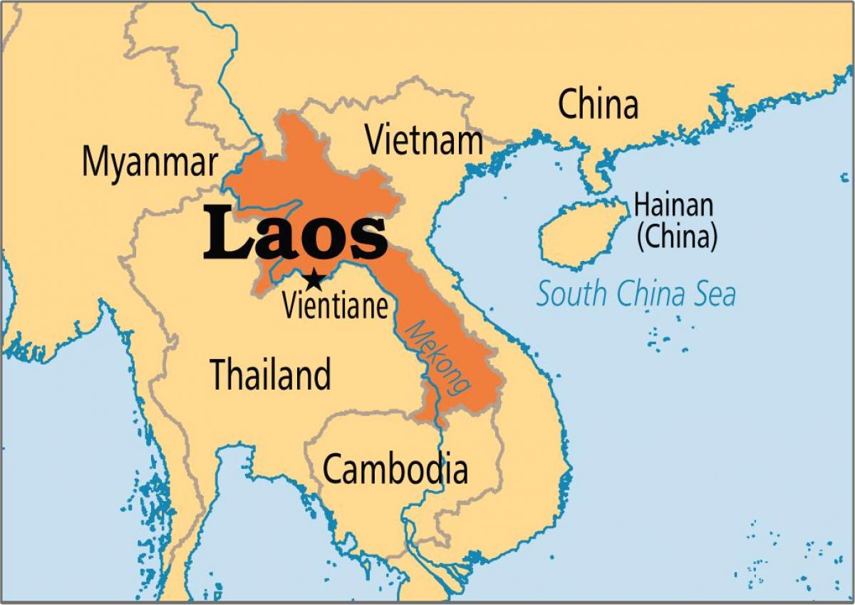 zemlja Laos na karti svijeta