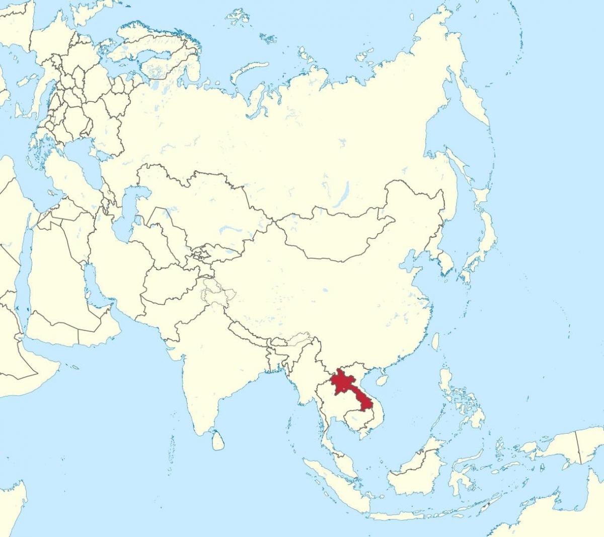 Karta Laos Aziji