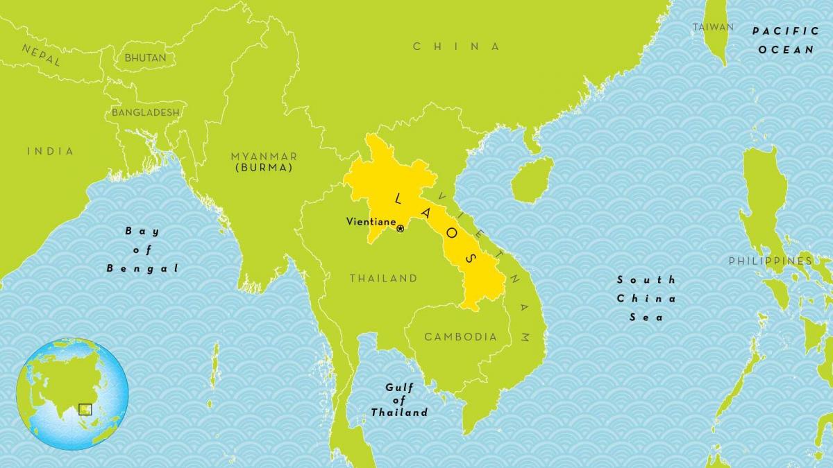 lokacija Laos na karti svijeta