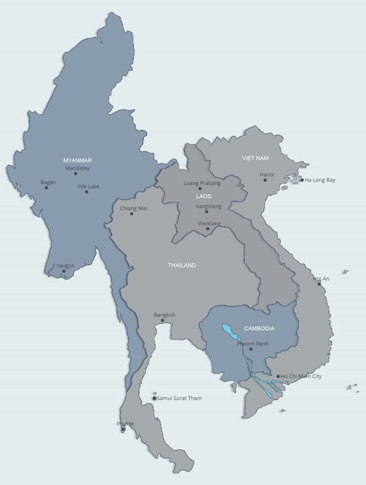 Karta Sjevernog Laos