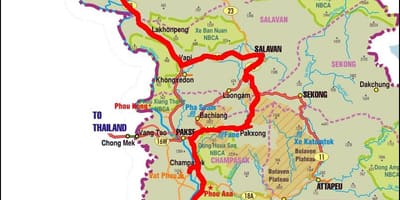 Karta саваннакхет Laos