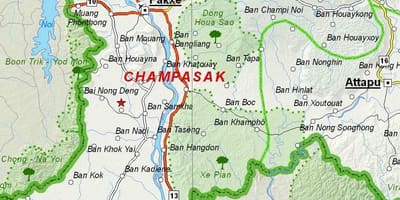Karta тямпасак Laos