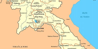 Karta Južnog Laos