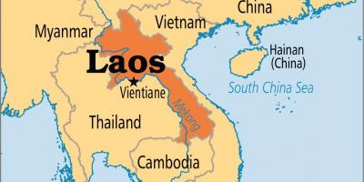 Zemlja Laos na karti svijeta