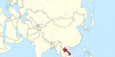 Karta Laos Aziji