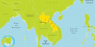 Lokacija Laos na karti svijeta