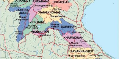 Političke Laos karti